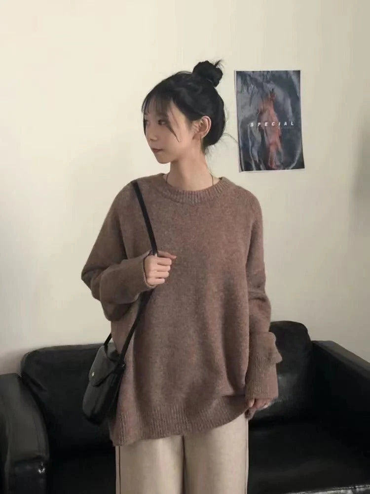 Soft Lazy | Japanese Style Hooded Knitted Sweater Solid Color FD - Image 5