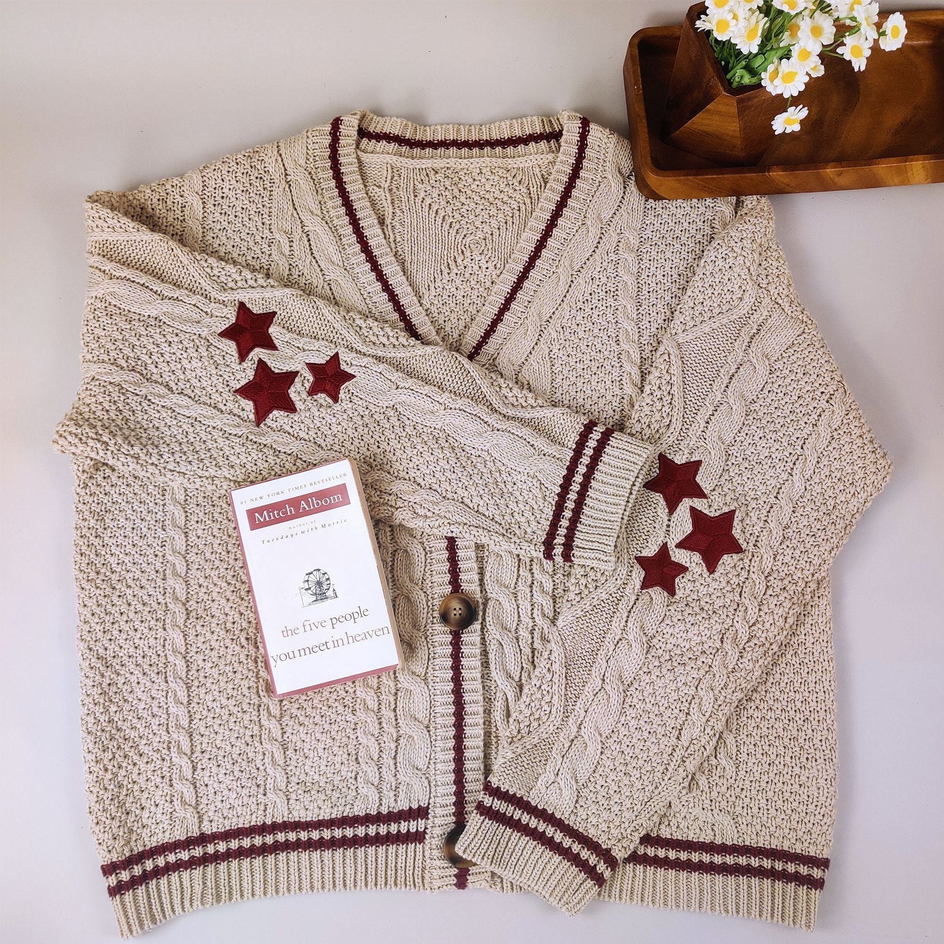 Solid color long-sleeved cardigan for women, bat-wing knitted single-breasted sweater FD - Image 10