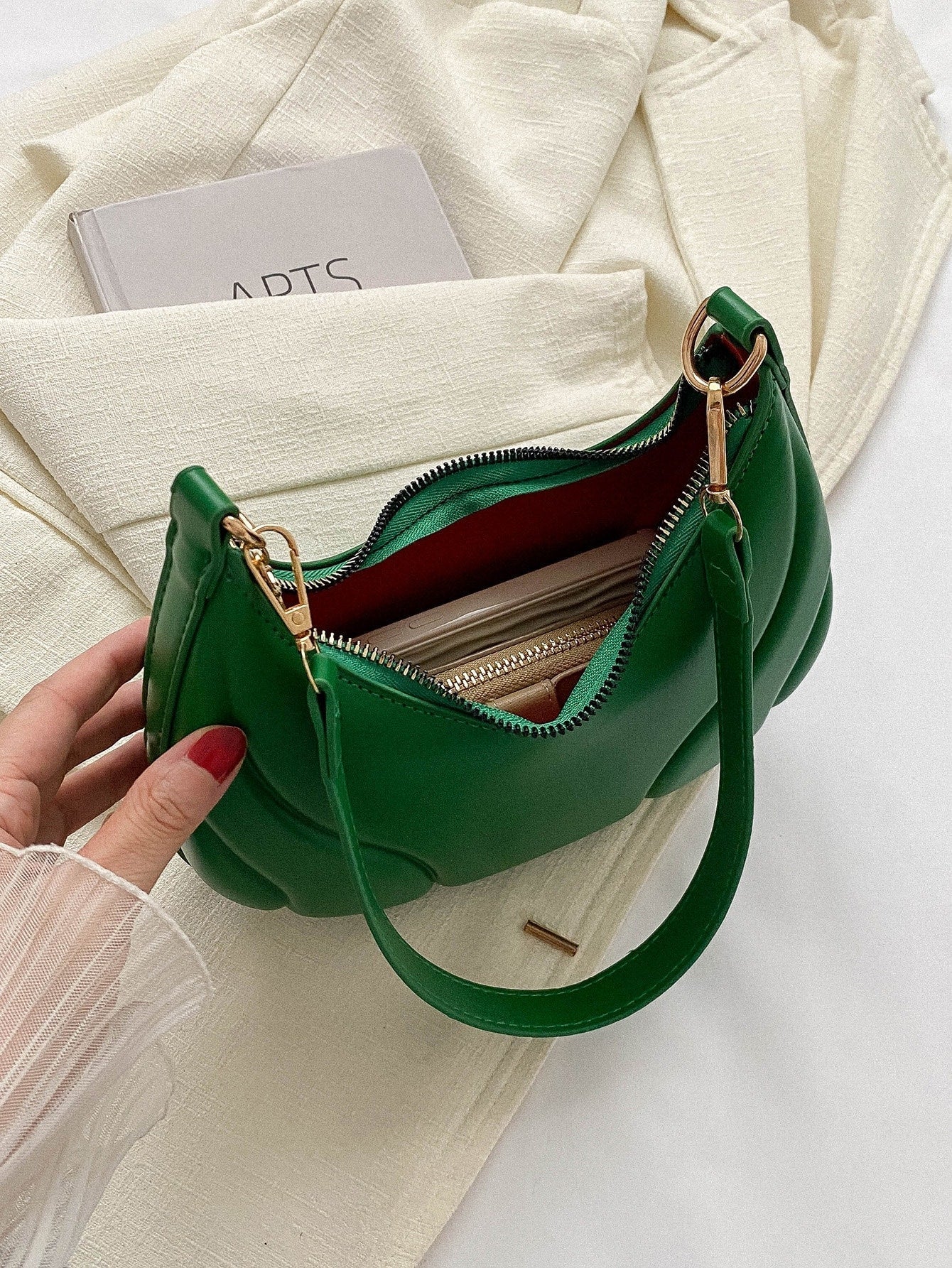 Solid Color Versatile Shoulder Bag For Women - Image 15