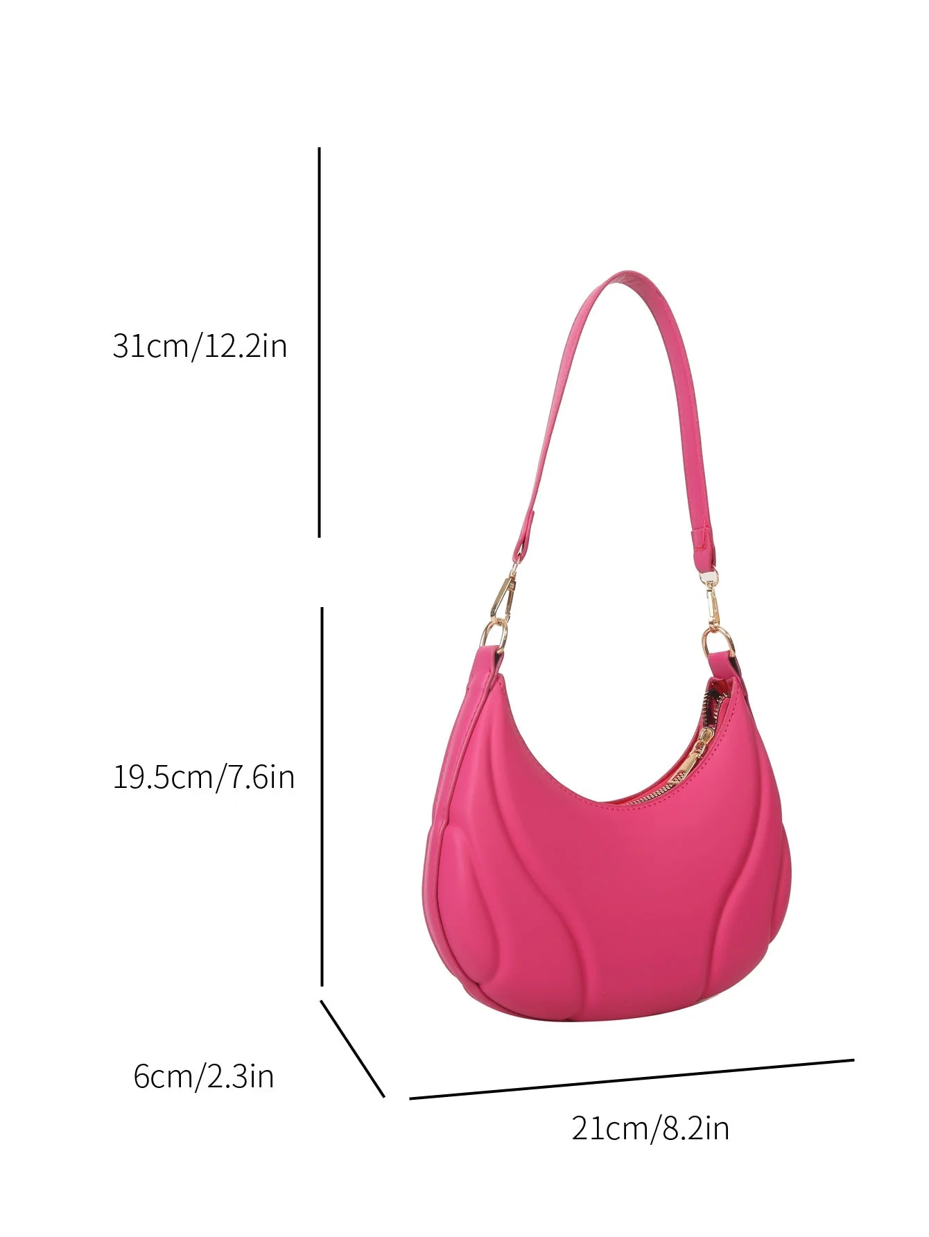 Solid Color Versatile Shoulder Bag For Women - Image 4