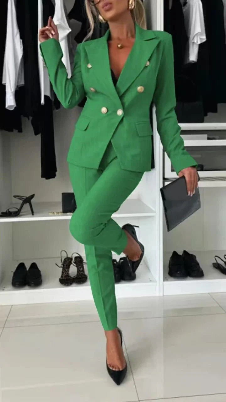 Solid color versatile suit independent fashion with casual pocket - Image 5