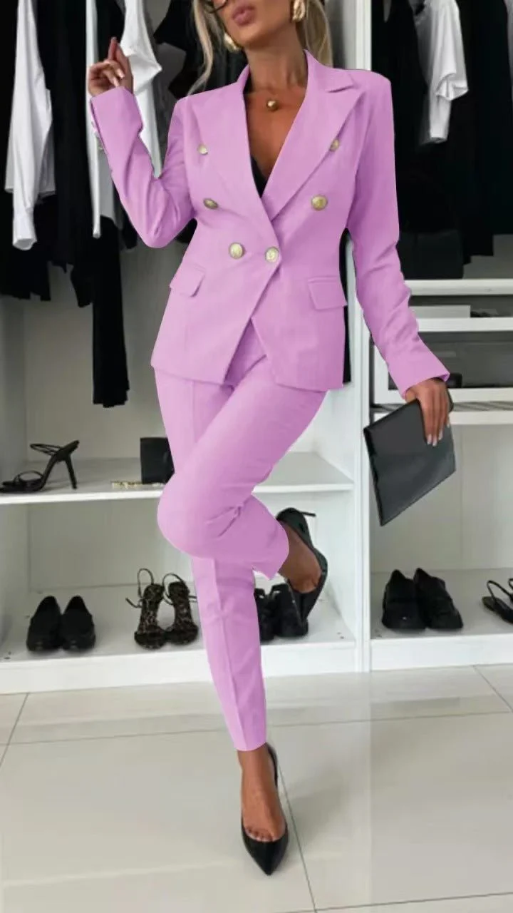Solid color versatile suit independent fashion with casual pocket - Image 8