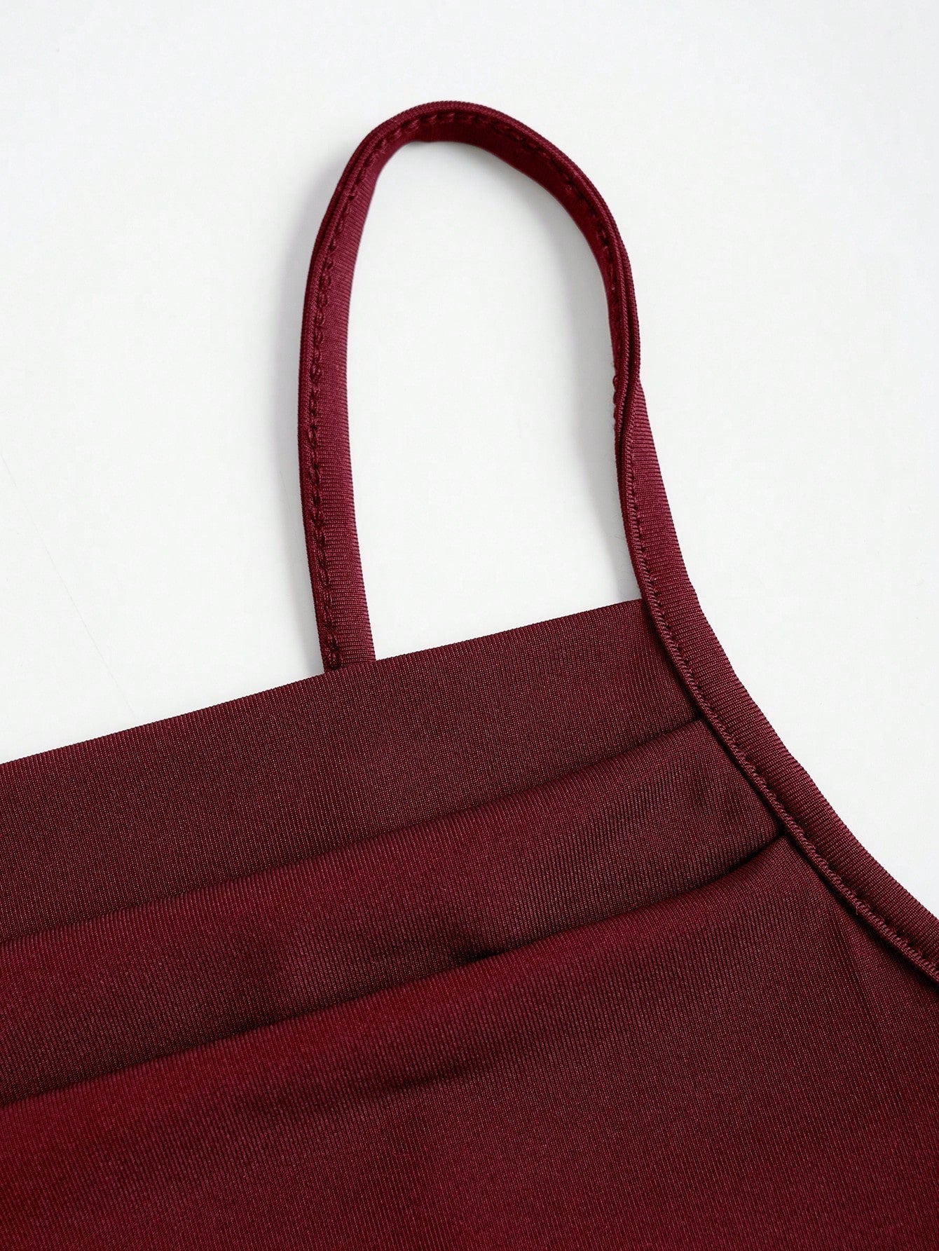 Solid Ruched Cami Dress - Image 4
