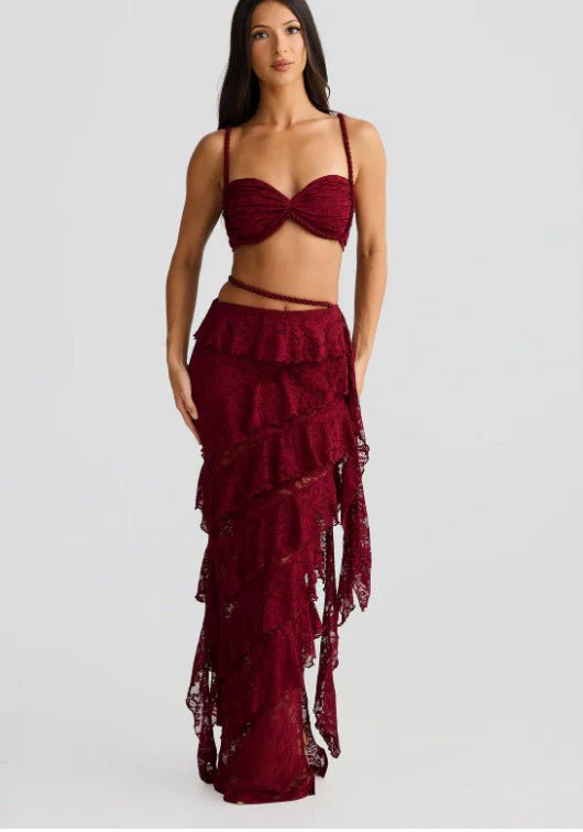 Solis Lace | 2-Piece Halter Suspender & Hip-Wrap Maxi Set - Image 6