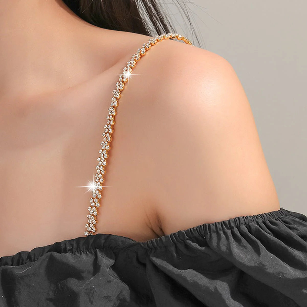 Sparkle Strap | Adjustable Rhinestone Invisible Bra Straps Pair - Image 3