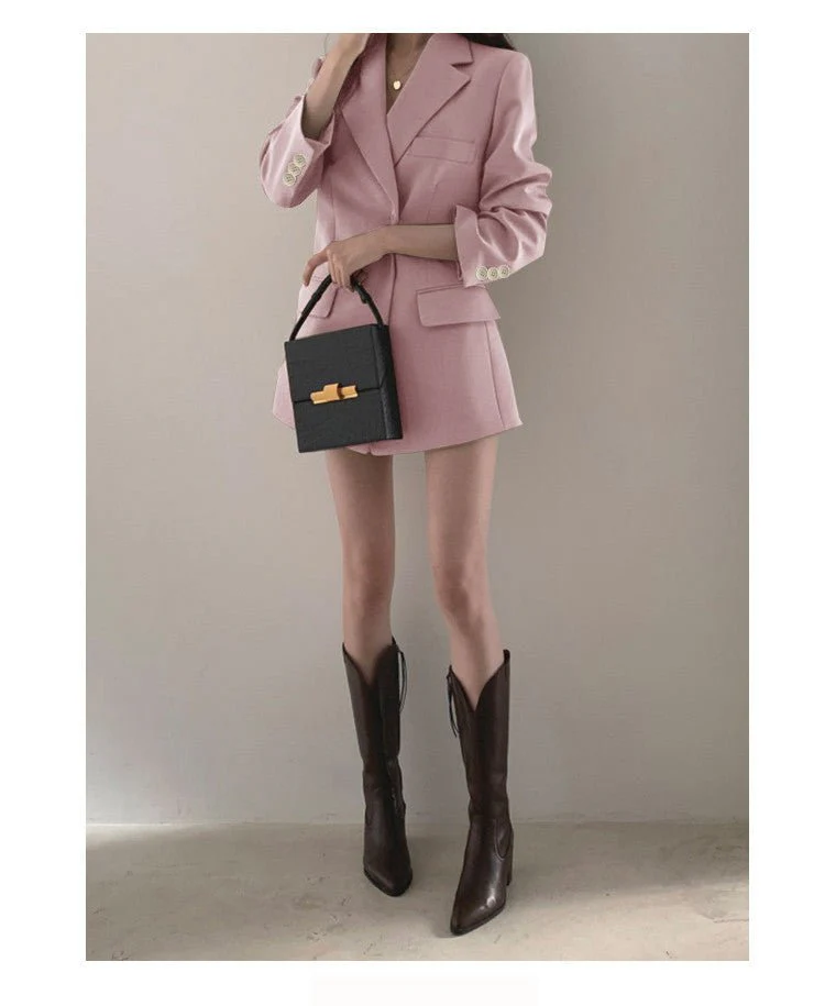 Suit jacket Korean version retro Office Jacket outer wear trendy Jacket - Image 29