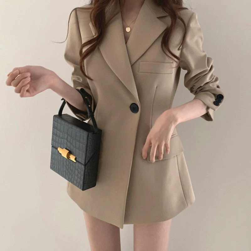 Suit jacket Korean version retro Office Jacket outer wear trendy Jacket FD