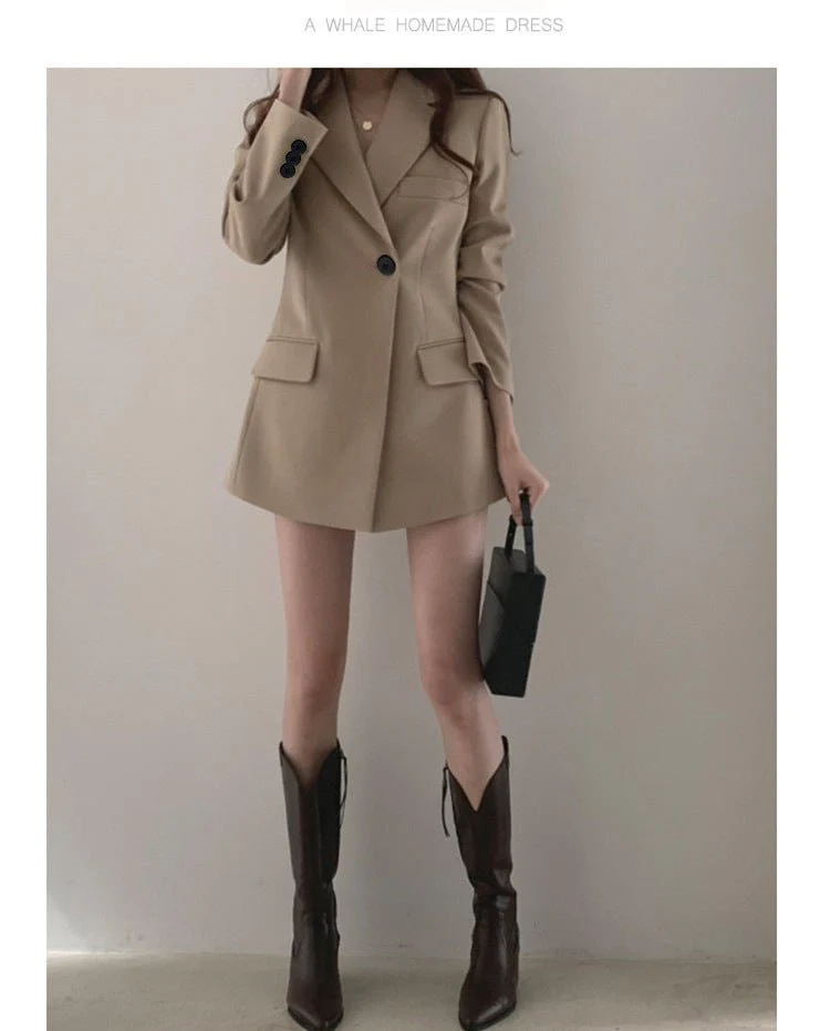 Suit jacket Korean version retro Office Jacket outer wear trendy Jacket FD - Image 14