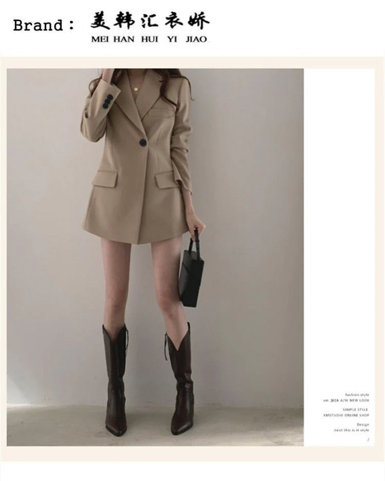 Suit jacket Korean version retro Office Jacket outer wear trendy Jacket FD - Image 16
