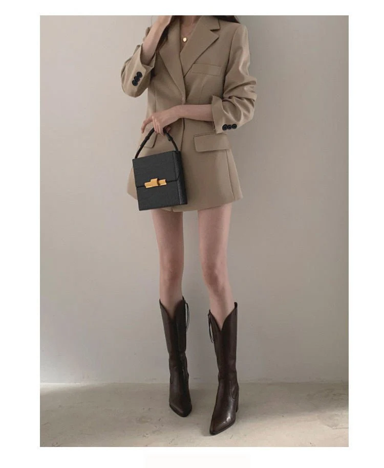 Suit jacket Korean version retro Office Jacket outer wear trendy Jacket FD - Image 17