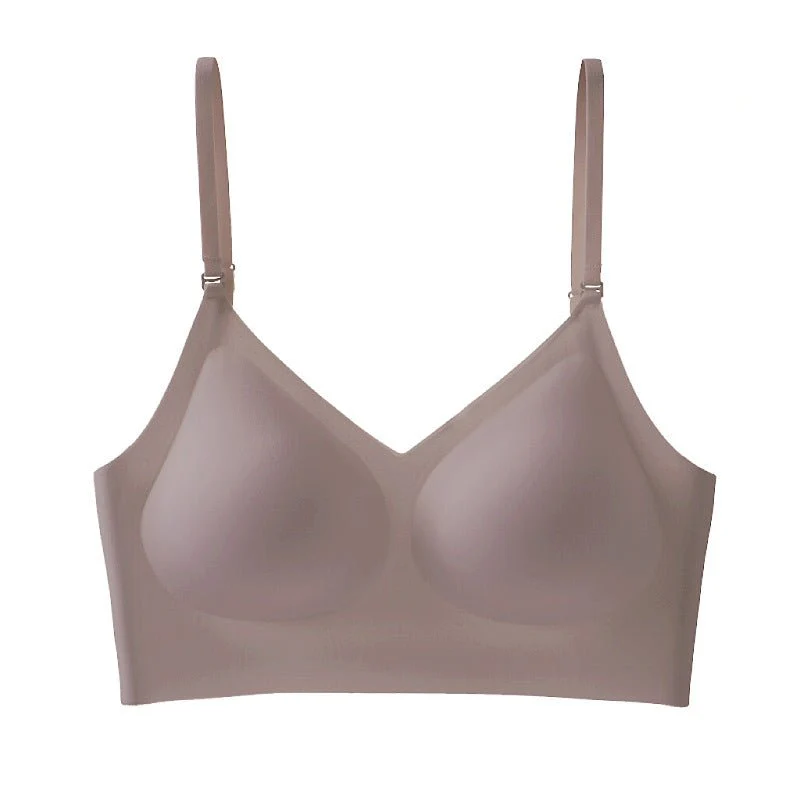 Summer French seamless large backless underwear women's thin U-shaped beautiful back halter neck invisible multi-wearing comfortable bra FD - Image 5