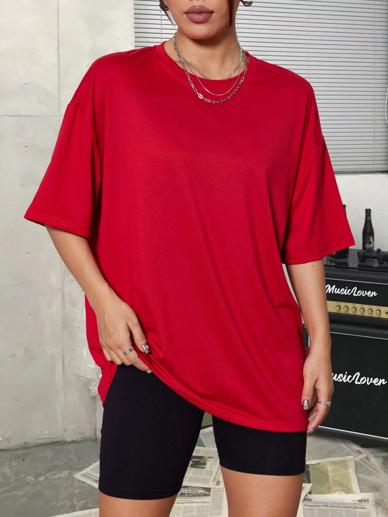 Summer medium and long multi-color half-sleeved casual versatile large-size T-shirt - Image 9
