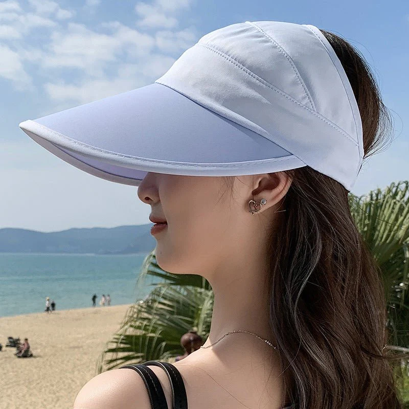 Summer new outdoor hollow hat women's fashion leisure large brim sun hat large brim face cover sun protection sun hat (FD) - Image 17