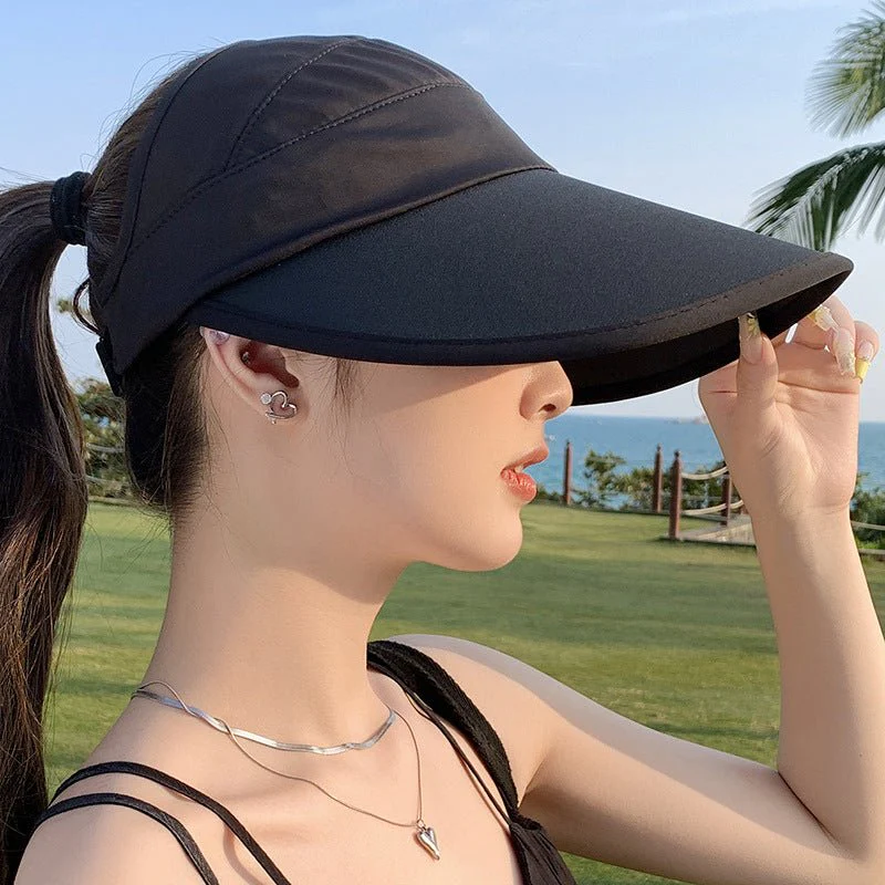 Summer new outdoor hollow hat women's fashion leisure large brim sun hat large brim face cover sun protection sun hat (FD) - Image 24