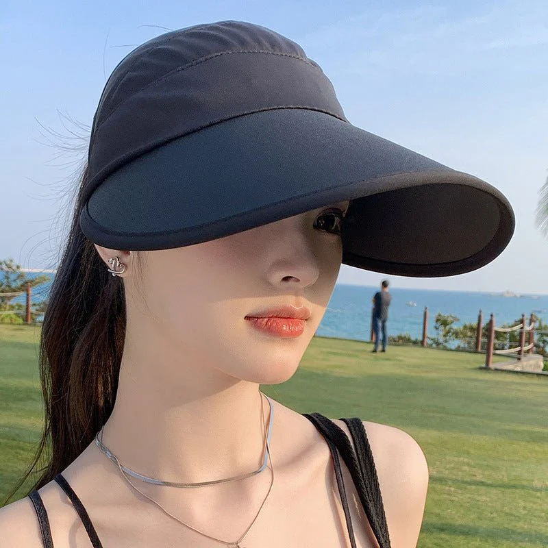 Summer new outdoor hollow hat women's fashion leisure large brim sun hat large brim face cover sun protection sun hat (FD) - Image 25