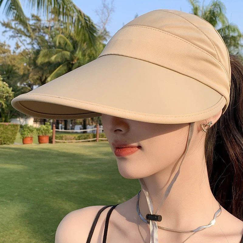 Summer new outdoor hollow hat women's fashion leisure large brim sun hat large brim face cover sun protection sun hat (FD) - Image 27