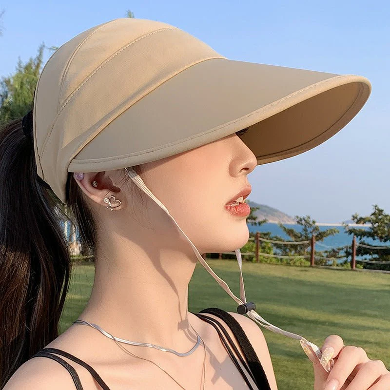 Summer new outdoor hollow hat women's fashion leisure large brim sun hat large brim face cover sun protection sun hat (FD) - Image 28