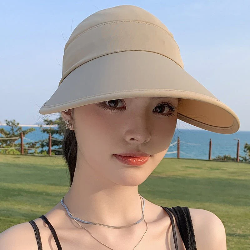 Summer new outdoor hollow hat women's fashion leisure large brim sun hat large brim face cover sun protection sun hat (FD) - Image 29