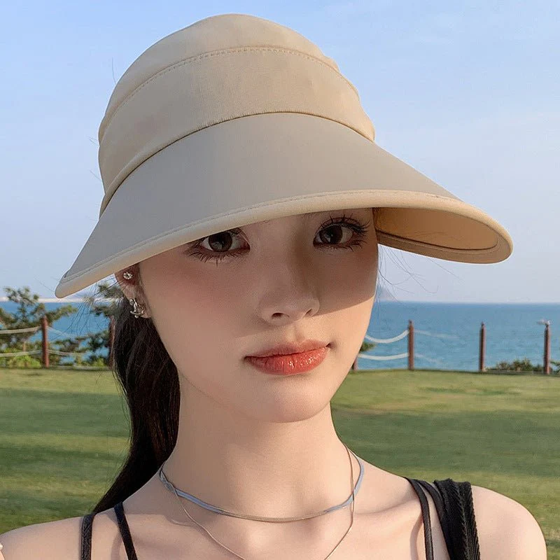 Summer new outdoor hollow hat women's fashion leisure large brim sun hat large brim face cover sun protection sun hat (FD) - Image 30