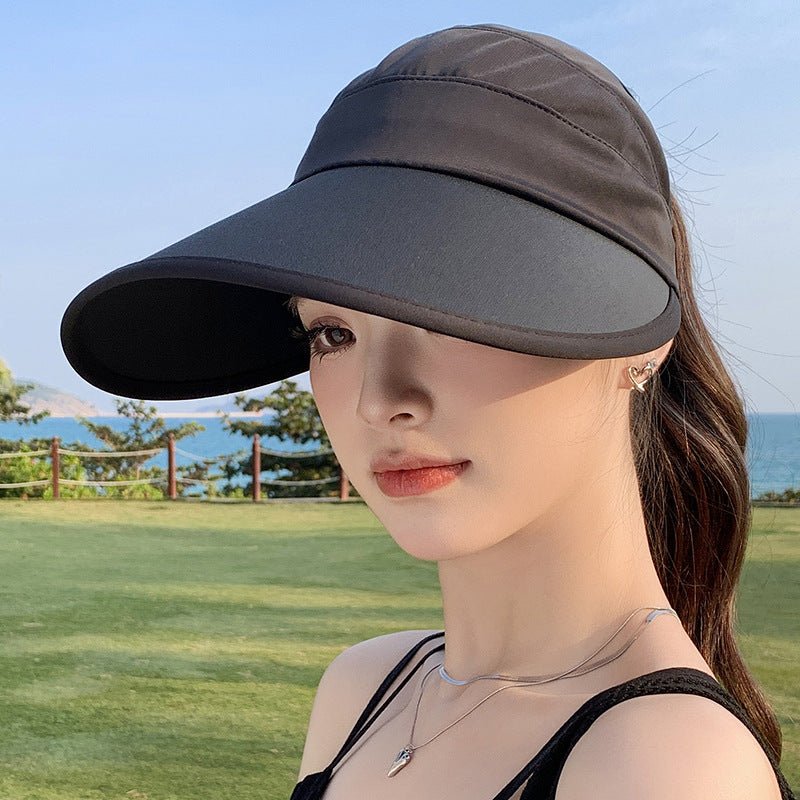 Summer new outdoor hollow hat women's fashion leisure large brim sun hat large brim face cover sun protection sun hat (FD) - Image 6