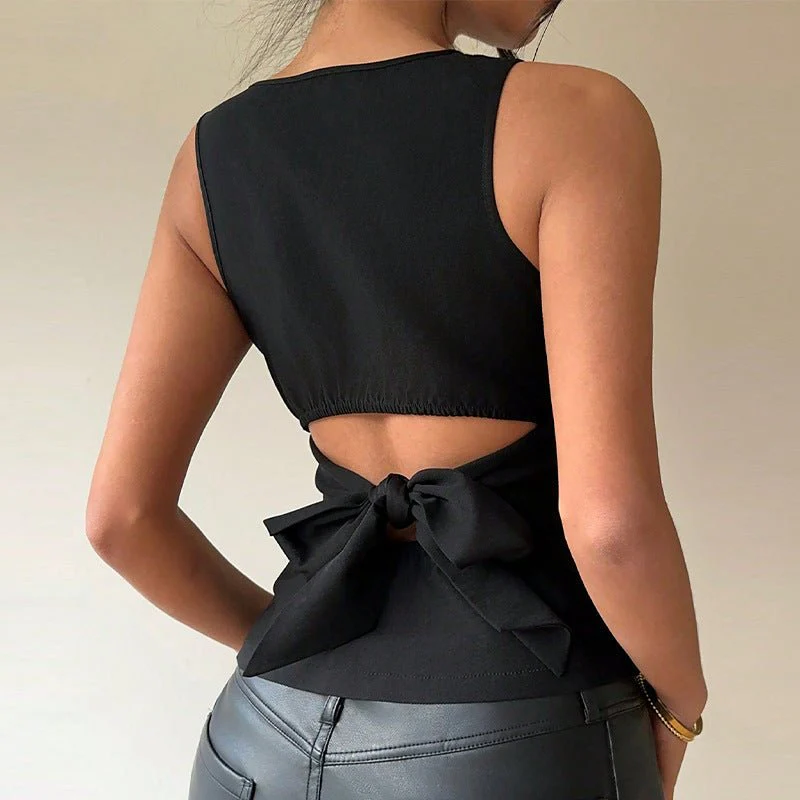 Summer new sexy European and American style small vest elastic sleeveless slim top women - Image 3