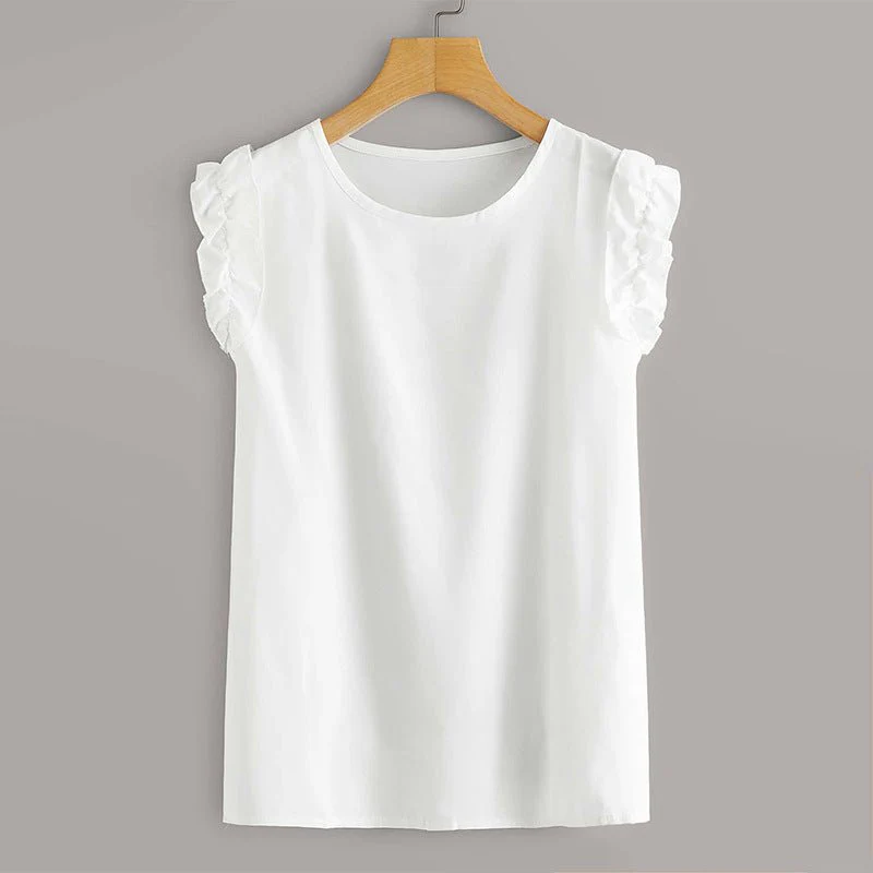 Summer new vacation style Amazon crew neck shirt women's clothing - Image 6