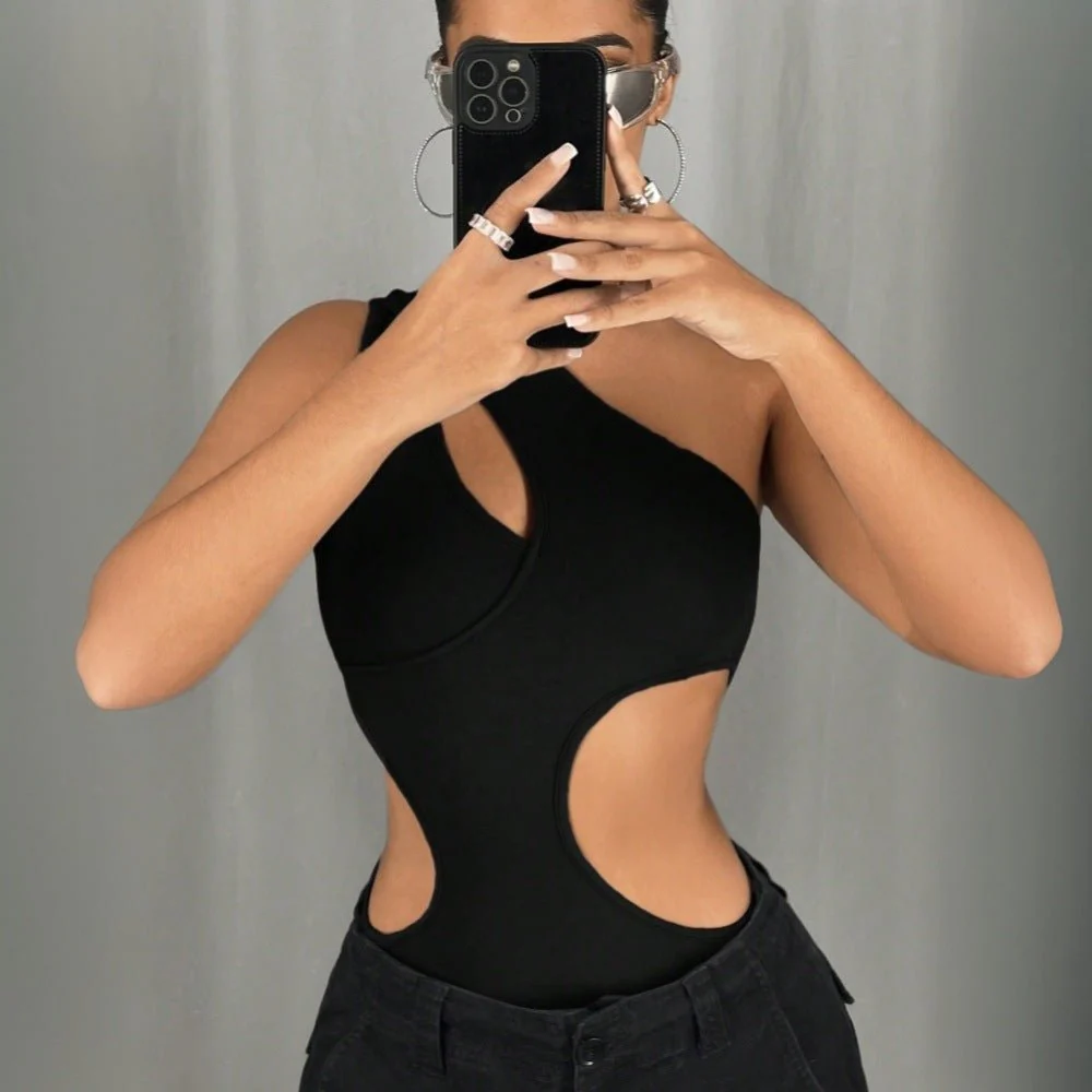 Summer new women's tapered bodysuit - Image 3
