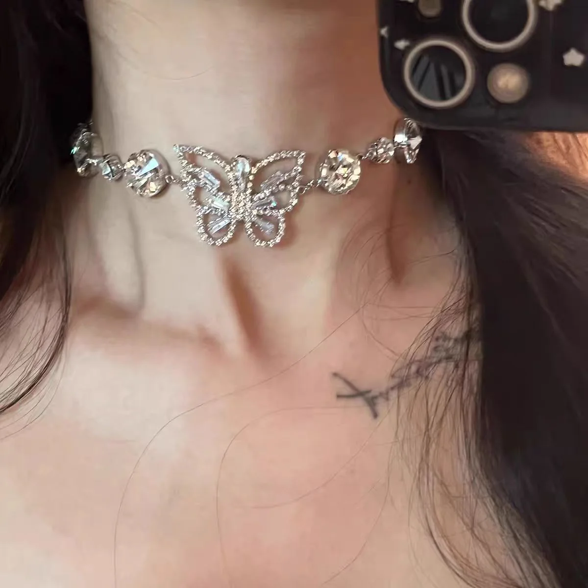Super flash full diamond crystal tassel necklace FD - Image 5