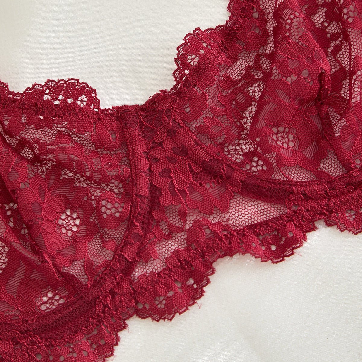 Suspender Tease | Lace Perspective Alluring Lingerie Bra Set - Image 37