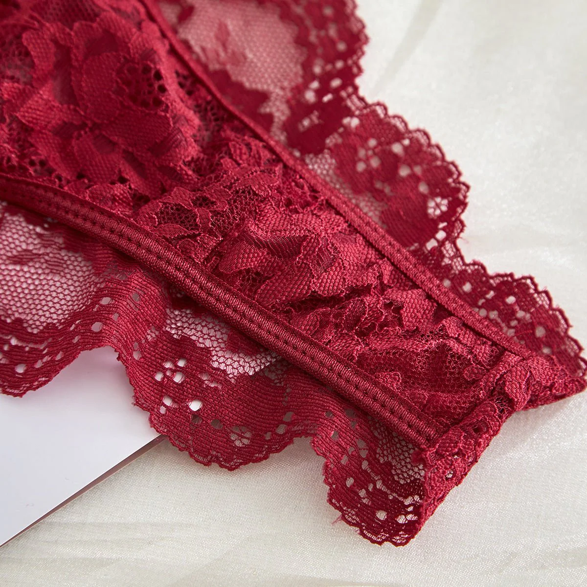 Suspender Tease | Lace Perspective Alluring Lingerie Bra Set - Image 40