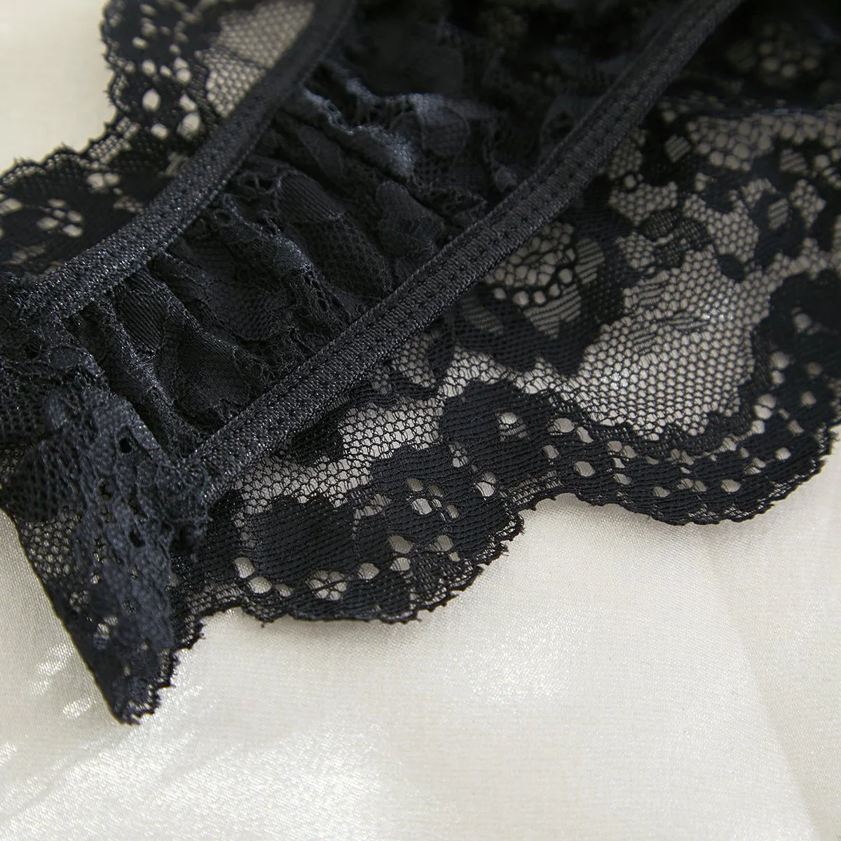 Suspender Tease | Lace Perspective Alluring Lingerie Bra Set - Image 56