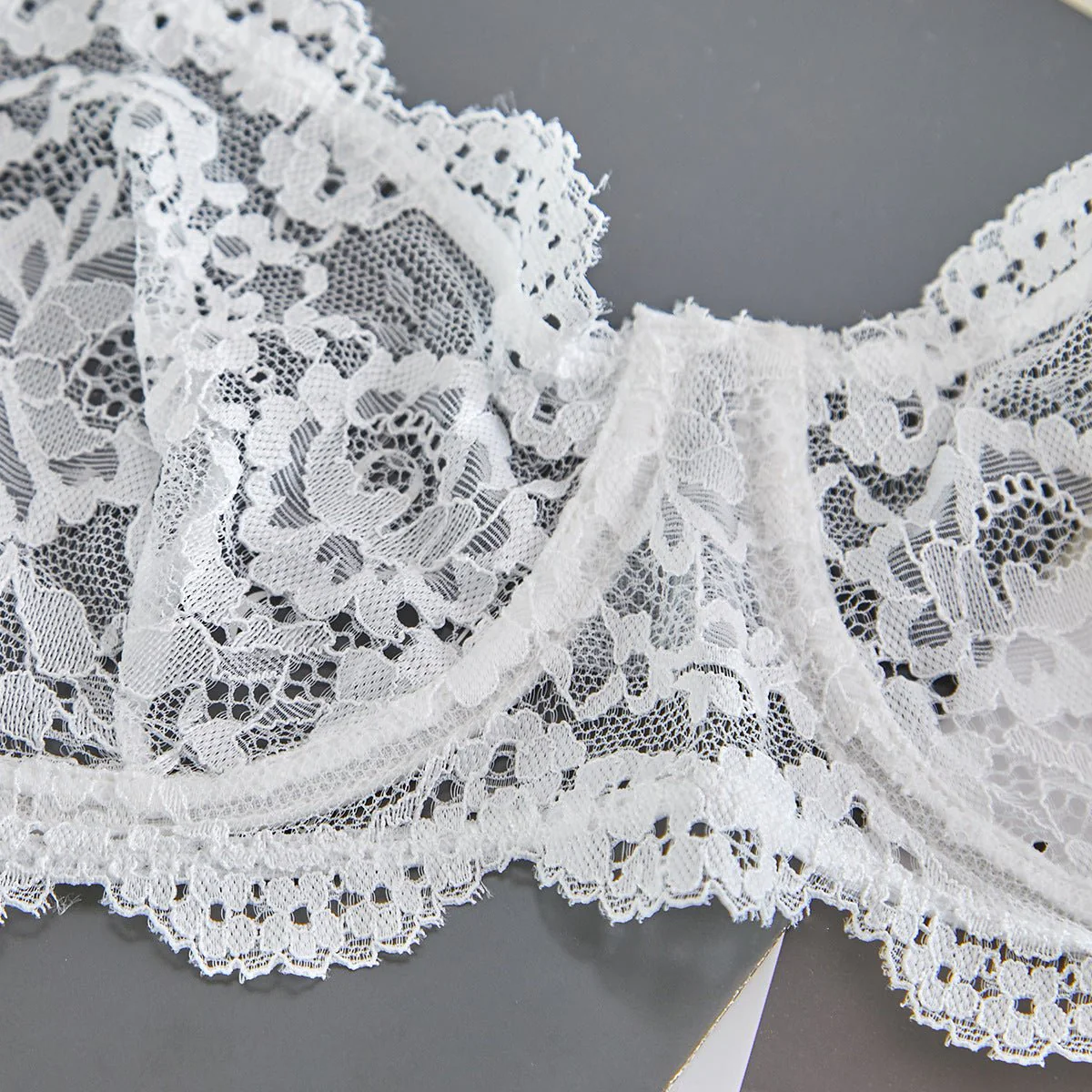 Suspender Tease | Lace Perspective Alluring Lingerie Bra Set - Image 59