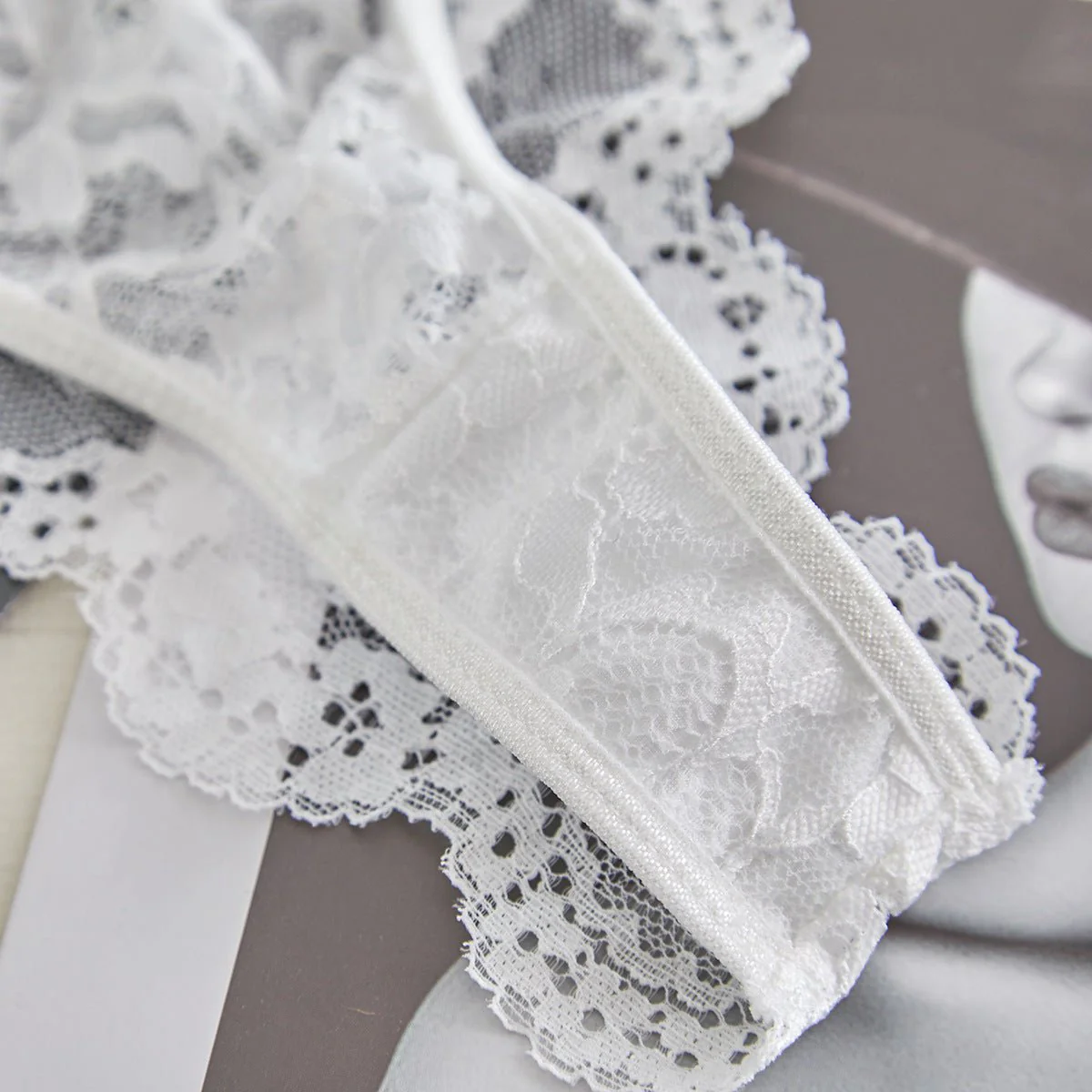 Suspender Tease | Lace Perspective Alluring Lingerie Bra Set - Image 64