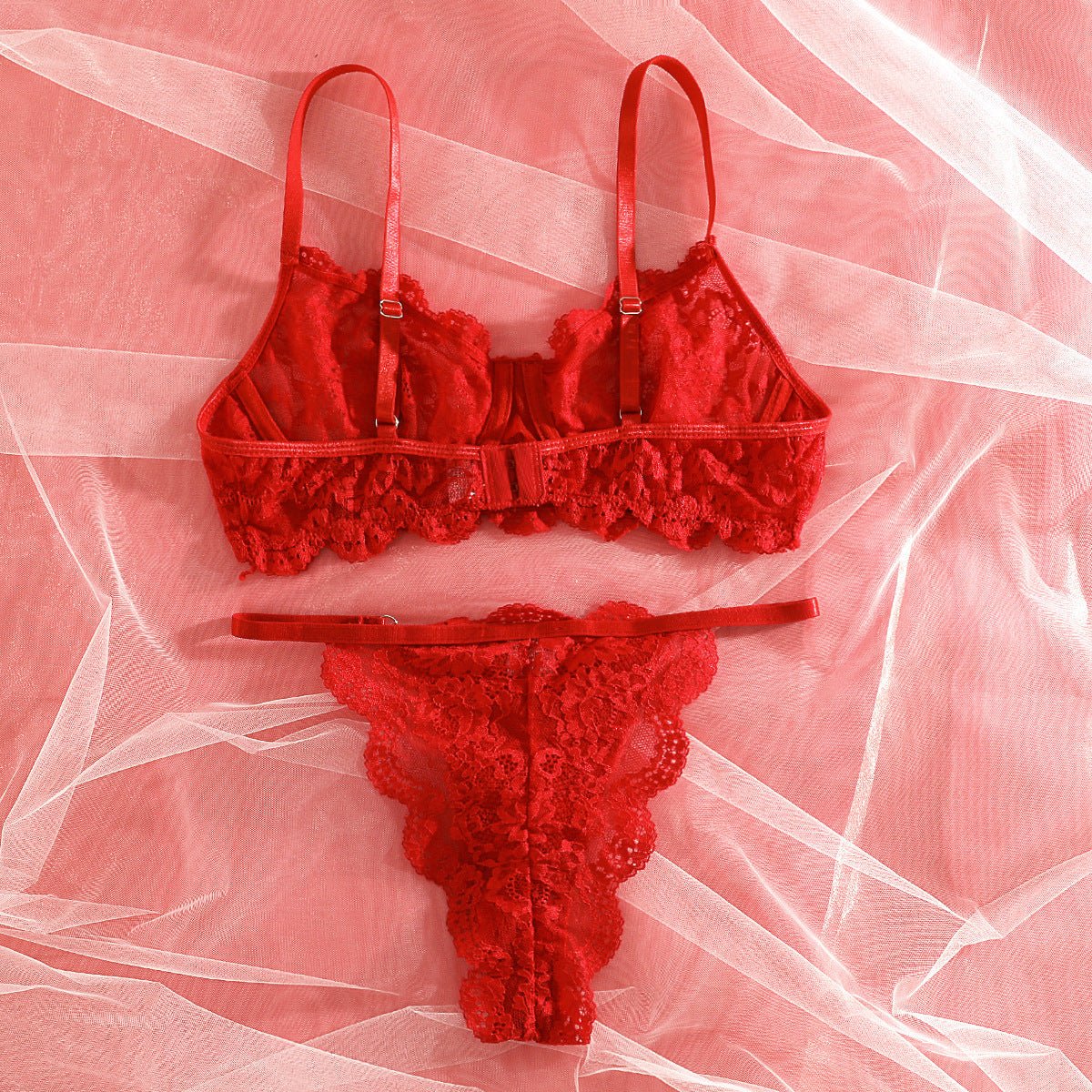 Suspender Tease | Lace Perspective Alluring Lingerie Bra Set - Image 67