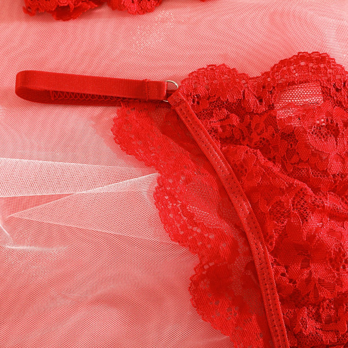 Suspender Tease | Lace Perspective Alluring Lingerie Bra Set - Image 71
