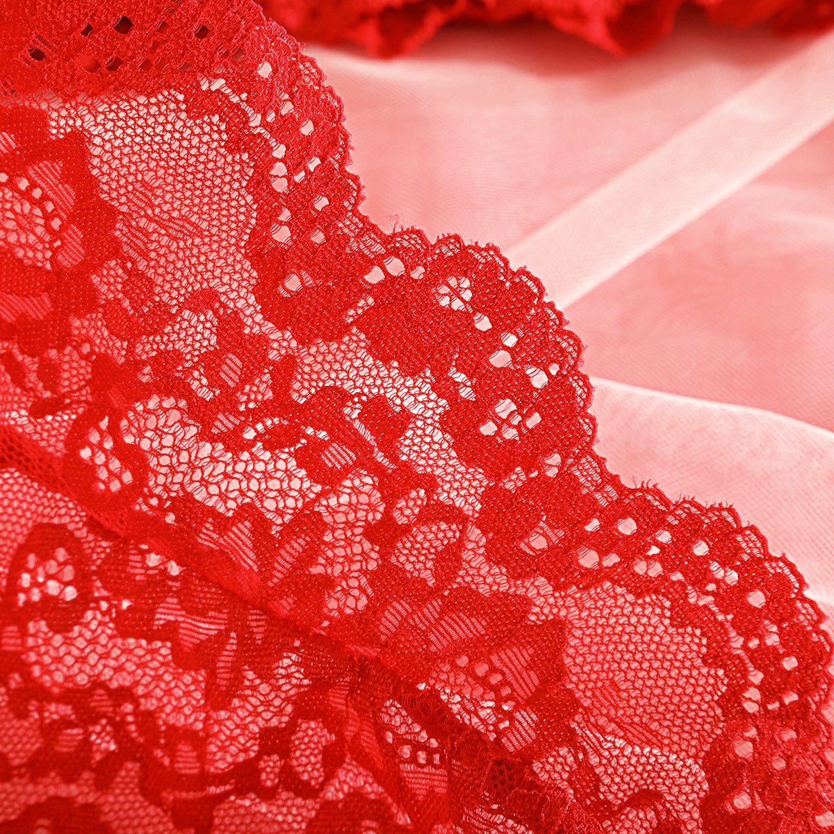 Suspender Tease | Lace Perspective Alluring Lingerie Bra Set - Image 72
