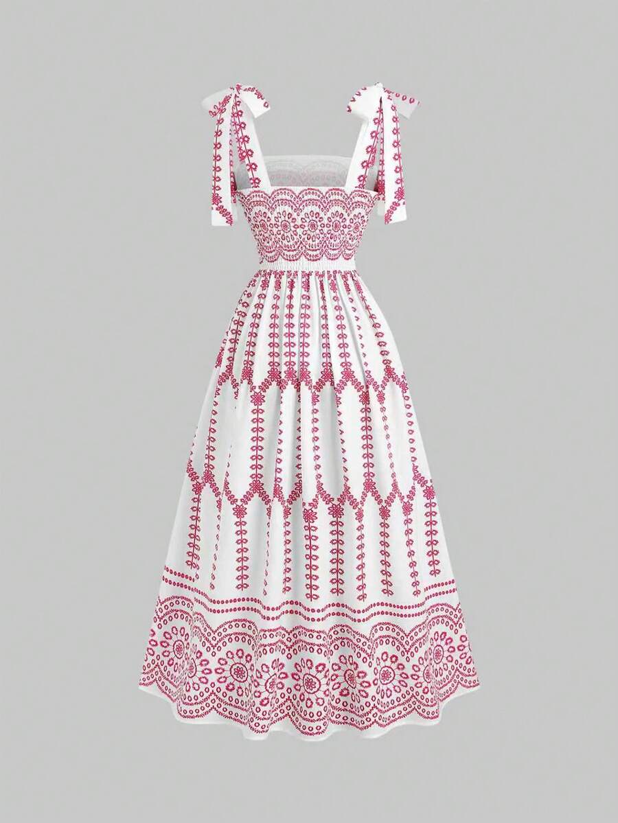Women's Sleeveless Tie-Waist Floral Mini Dress - Image 22