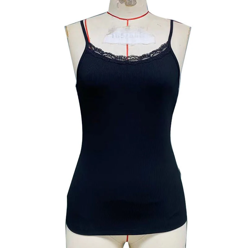 Sxy Black Fishbone Suspender Shirt Lace Top - Image 5