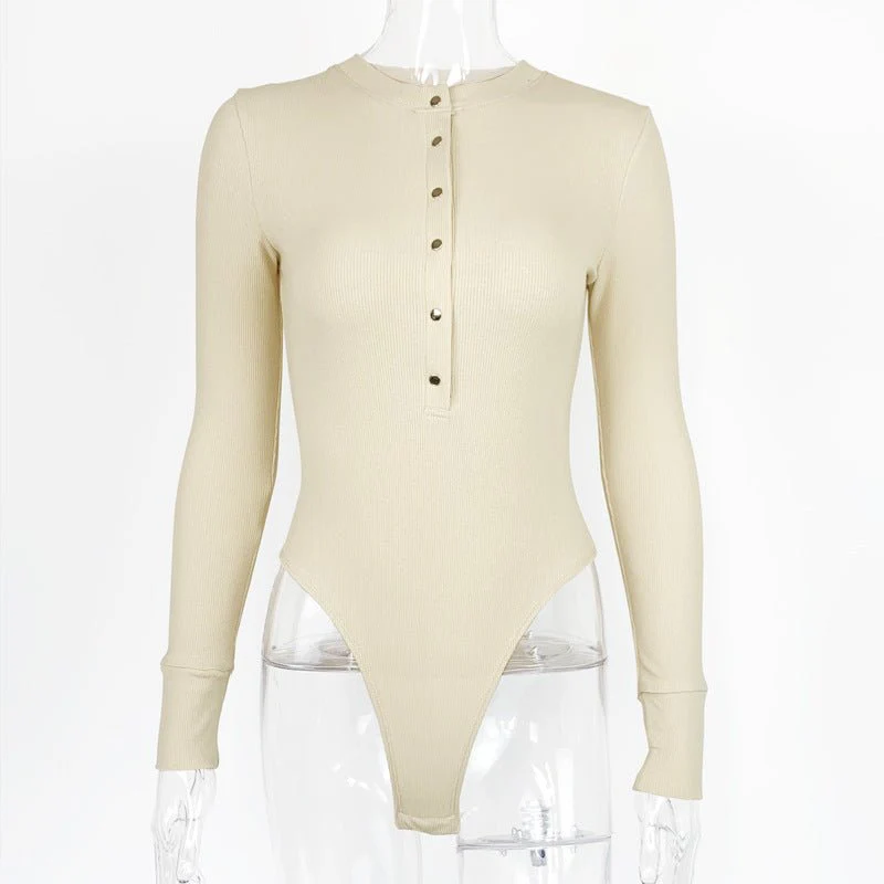 Sxy Inner Cotton Top Ribbed Long Sleeve Jumpsuit - Image 7