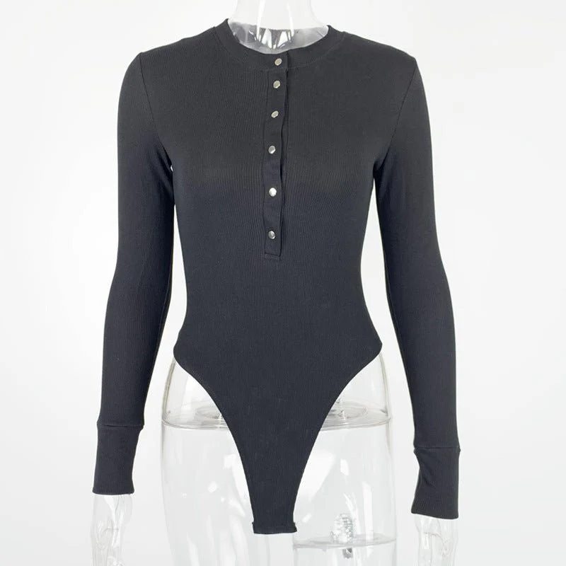 Sxy Inner Cotton Top Ribbed Long Sleeve Jumpsuit - Image 8