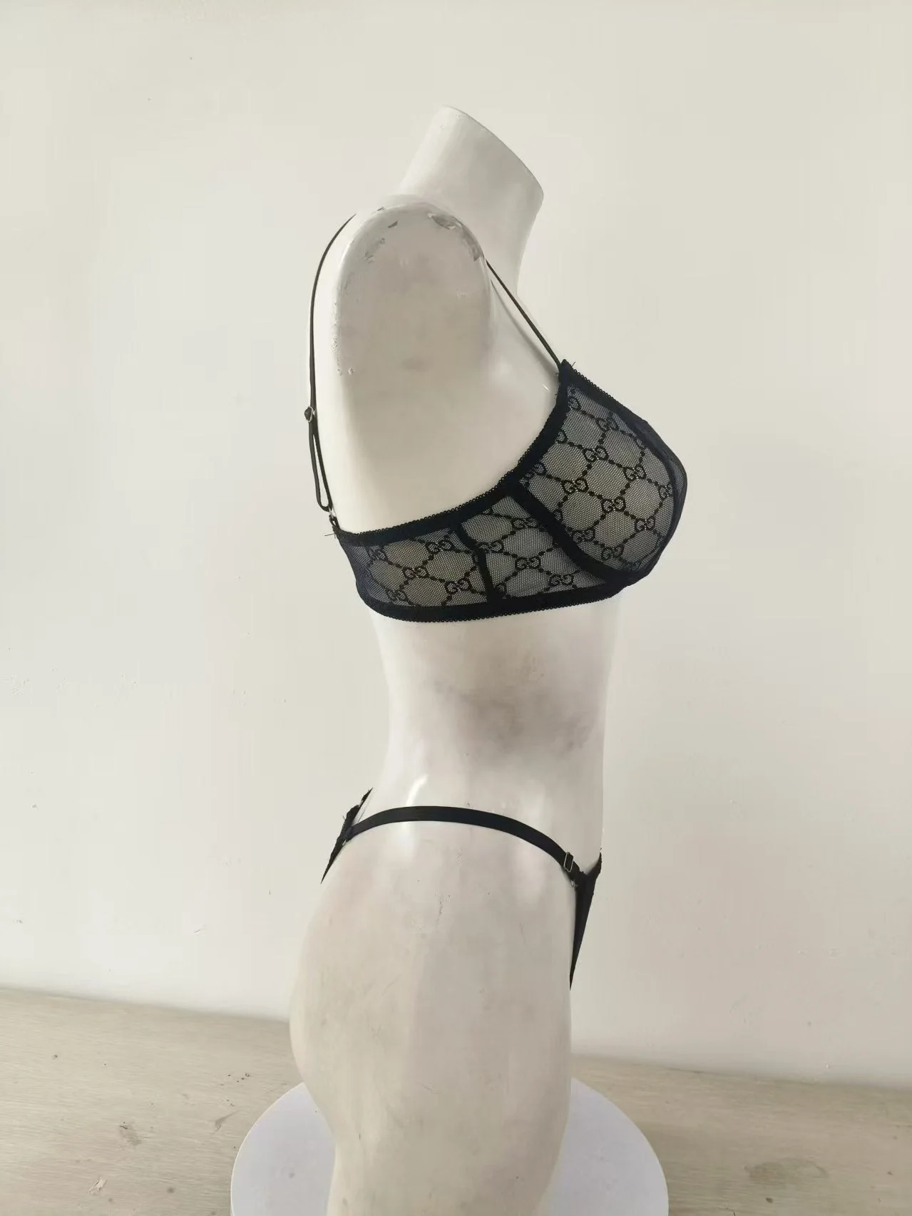 Sxy mesh diamond pattern lingerie set FD - Image 12
