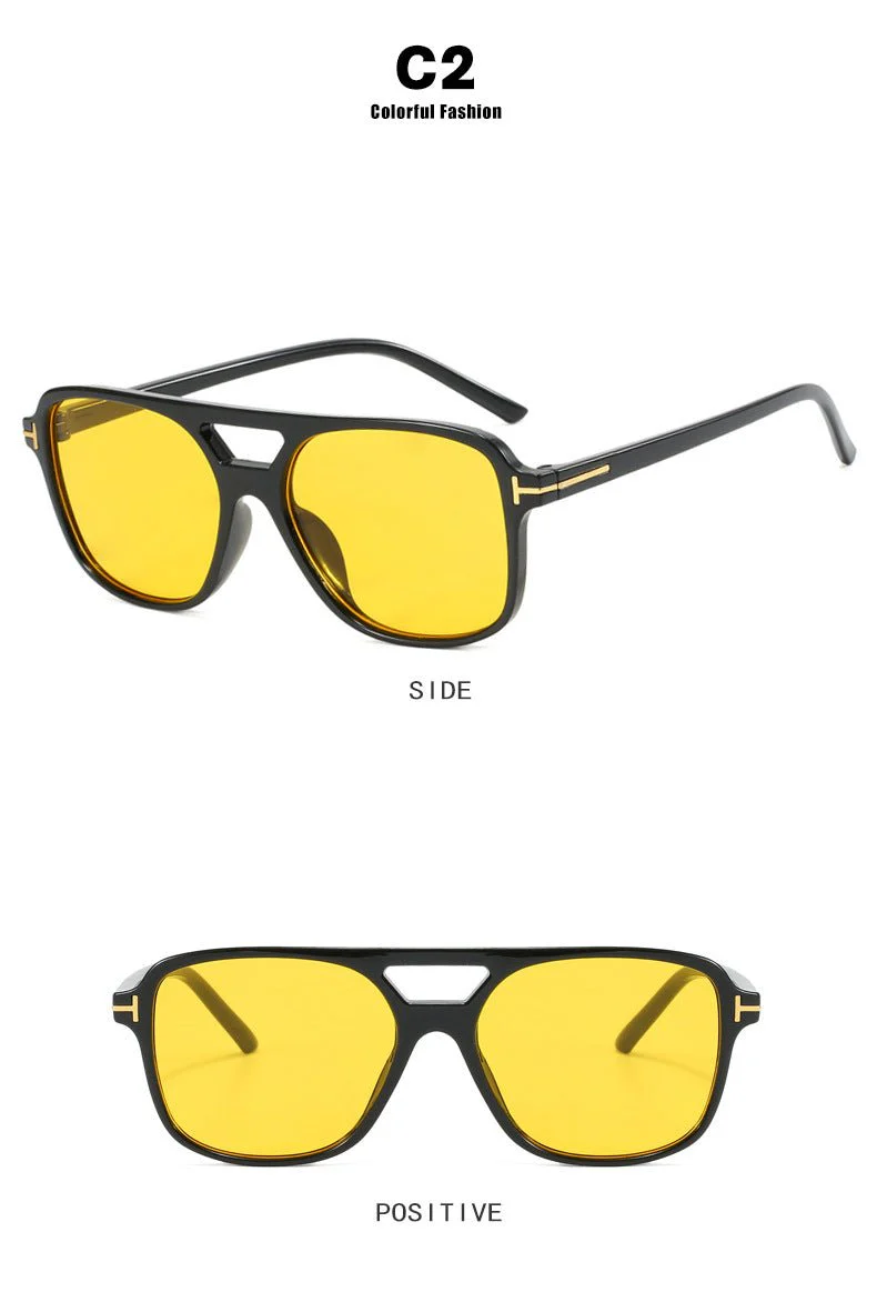 T-shaped double beam double beam ocean lens sunglasses FD - Image 23