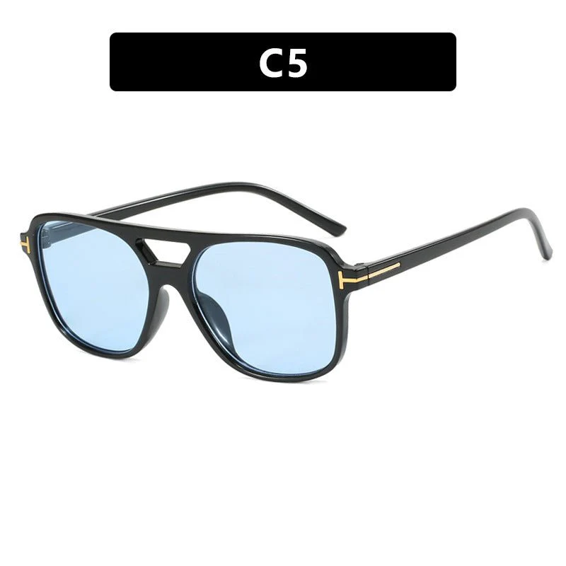 T-shaped double beam double beam ocean lens sunglasses FD - Image 5