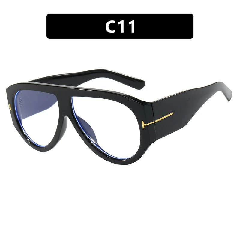 T-shaped large frame sunglasses pilot 2025 new toad fashion sunglasses FD - Image 11