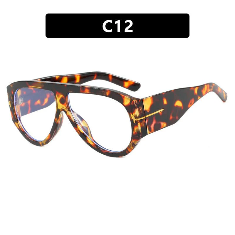 T-shaped large frame sunglasses pilot 2025 new toad fashion sunglasses FD - Image 12