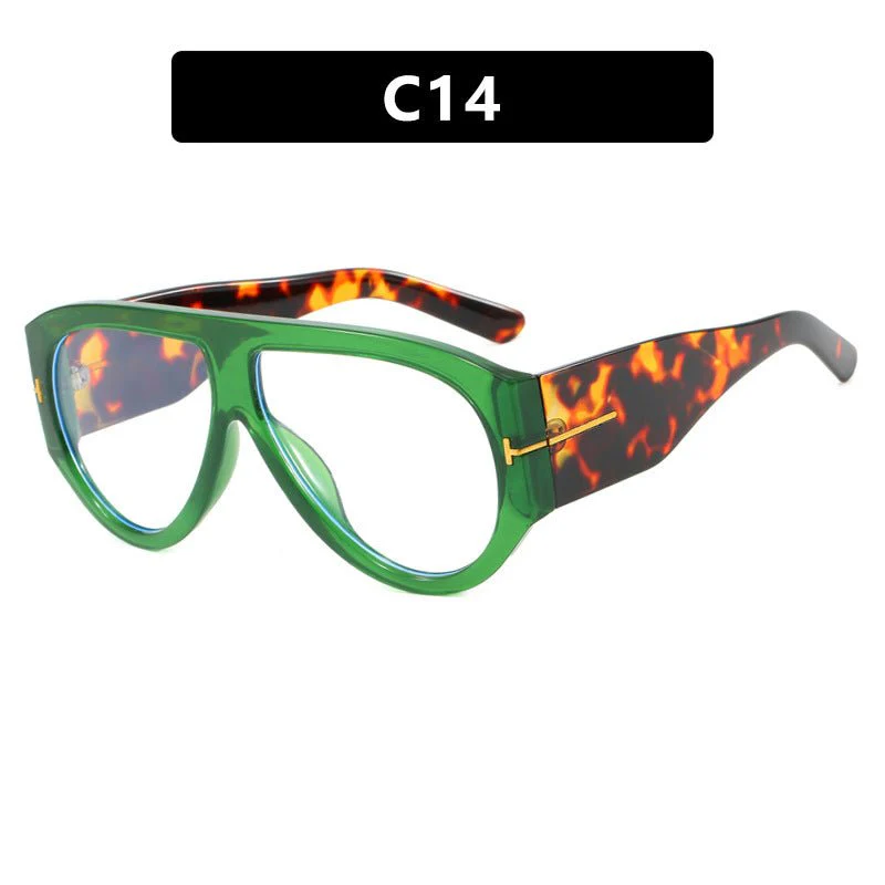 T-shaped large frame sunglasses pilot 2025 new toad fashion sunglasses FD - Image 14