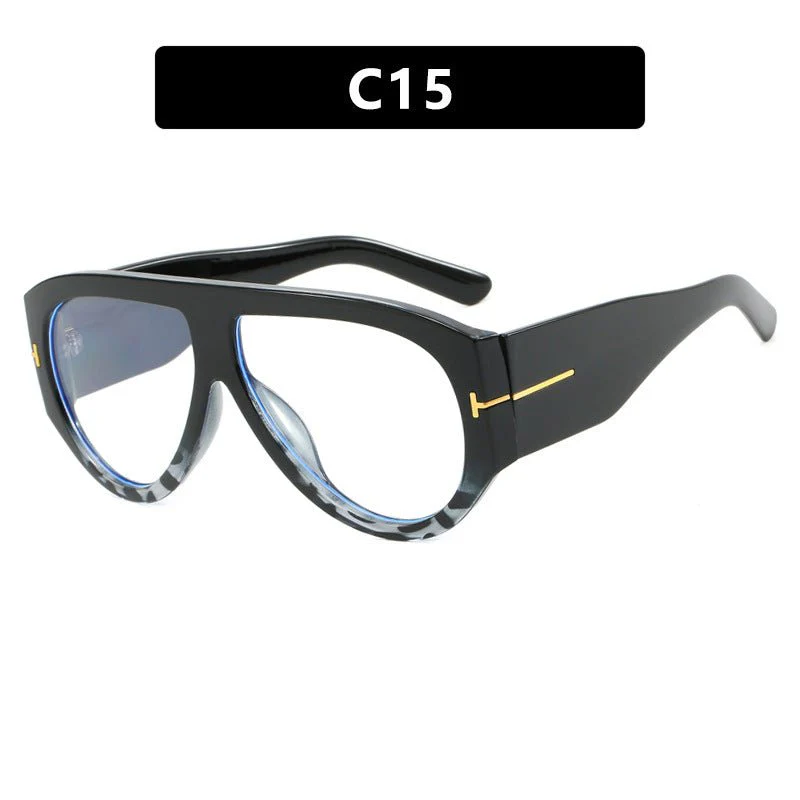 T-shaped large frame sunglasses pilot 2025 new toad fashion sunglasses FD - Image 15