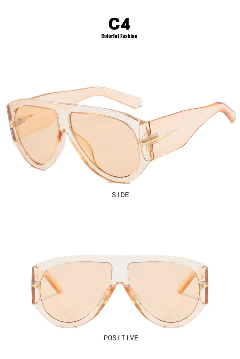 T-shaped large frame sunglasses pilot 2025 new toad fashion sunglasses FD - Image 33