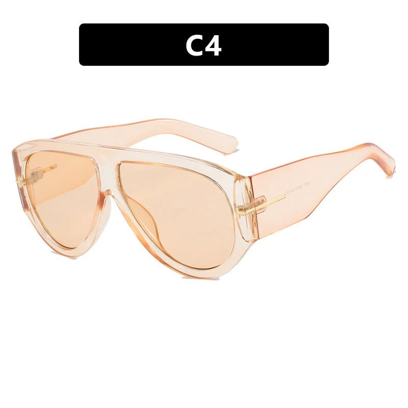 T-shaped large frame sunglasses pilot 2025 new toad fashion sunglasses FD - Image 4