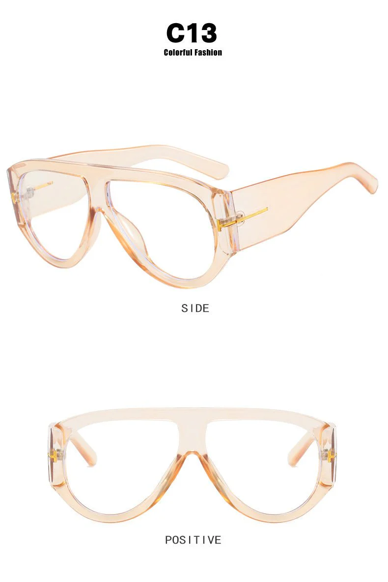 T-shaped large frame sunglasses pilot 2025 new toad fashion sunglasses FD - Image 42
